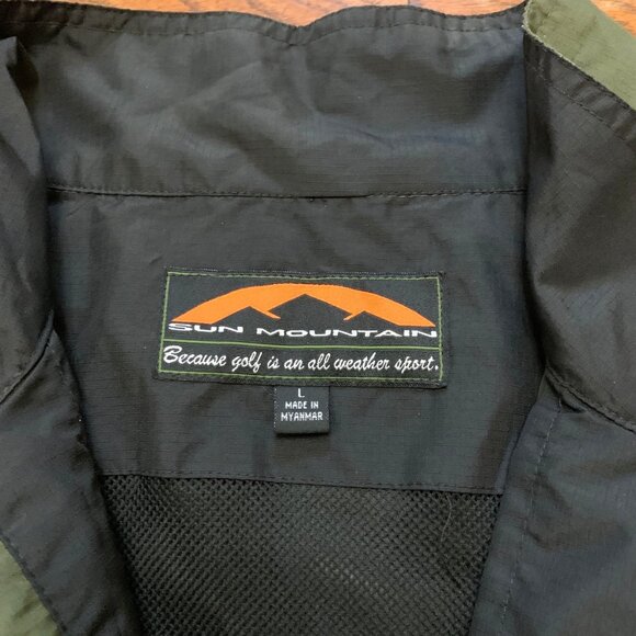 Sun Mountain Mens Green Golf Jacket Lightweight Windbreaker Size Large Classic - Picture 9 of 11